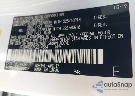 2019 Lexus Nx 300 F Sport z USA, uszkodzony, nr VIN JTJBARBZ7K2214364